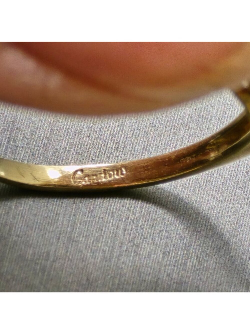 Vintage 10k Gold Sapphire Ring Size 7 Marquise Diamond Accent Cocktail Signed - Picture 7 of 16